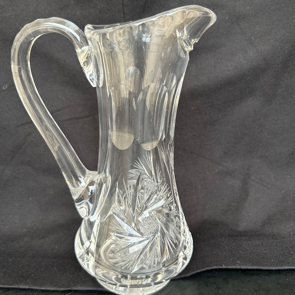 Kitchen | Vintage Cut Crystal Glass Pitcher Mid Century Modern Art ...